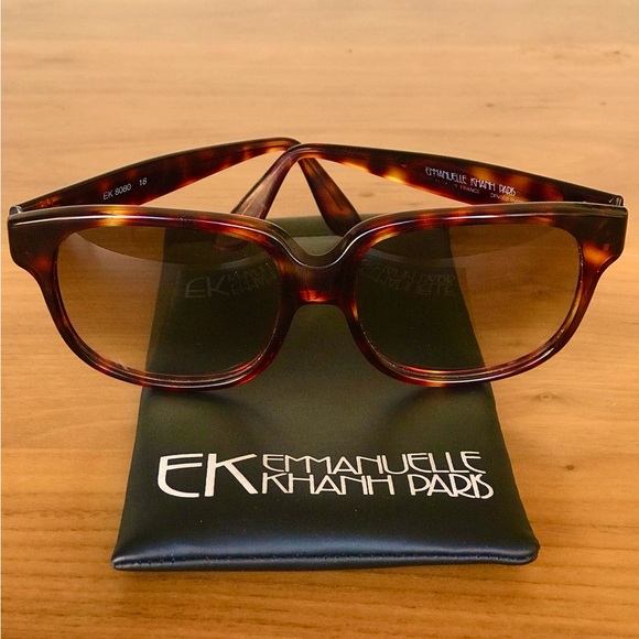 Emmanuelle Khanh Paris 1980’s Vintage Tortoise Shell Sunglasses - Picture 2 of 9